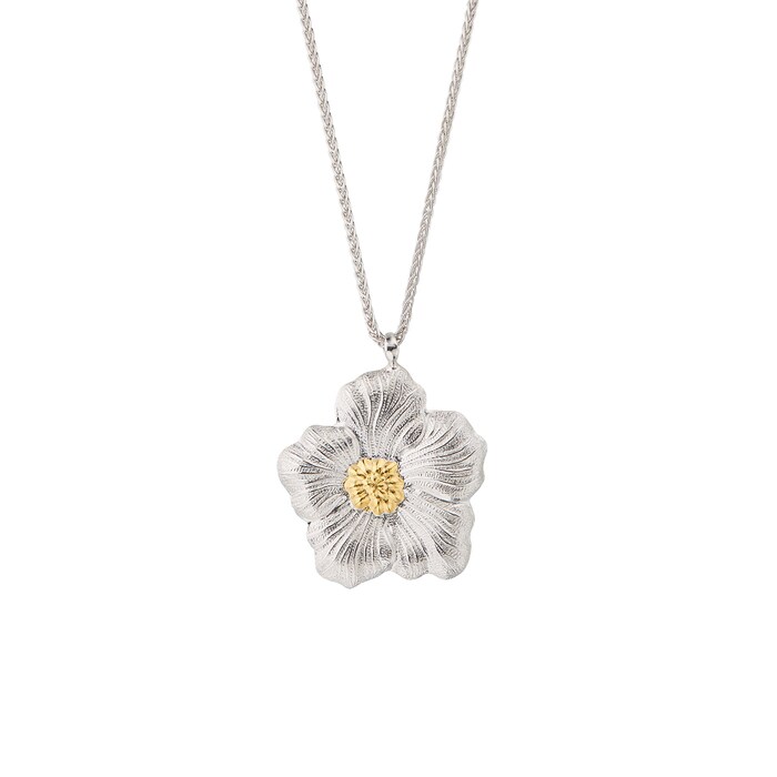 Buccellati Sterling Silver Blossoms Large Flower Pendant