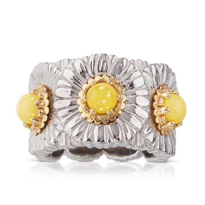 Buccellati Sterling Silver Blossoms Flower Band Size 54