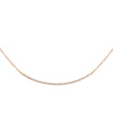 Betteridge 18k Rose Gold 0.15cttw Diamond Curved Bar Necklace