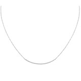 Betteridge 18k White Gold 0.73cttw Long Curved Bar Necklace