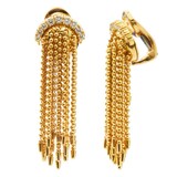 Aletto Brothers 18k Yellow Gold 0.95cttw Diamond Crown Waterfall Earrings