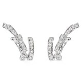 Chanel 18k White Gold 0.73cttw Diamond Ruban Ribbon Earrings