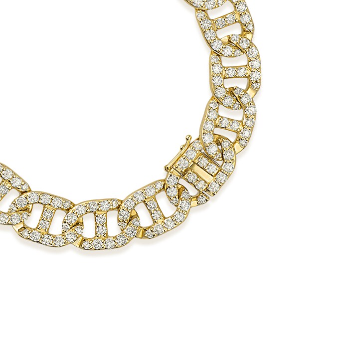 Betteridge 18k Yellow Gold 6.66cttw Diamond Anchor Link Bracelet