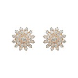 Betteridge 18k Rose Gold 4.48cttw Diamond Sunburst Stud Earrings