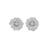 Betteridge 18k White Gold 0.65cttw Diamond Flower Stud Earrings