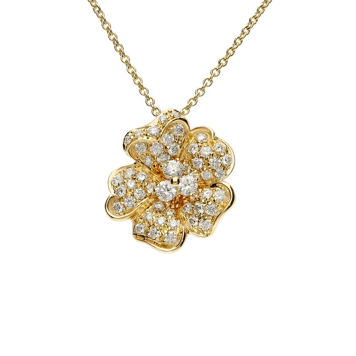 Betteridge 18k Yellow Gold 1.25cttw Diamond Flower Pendant