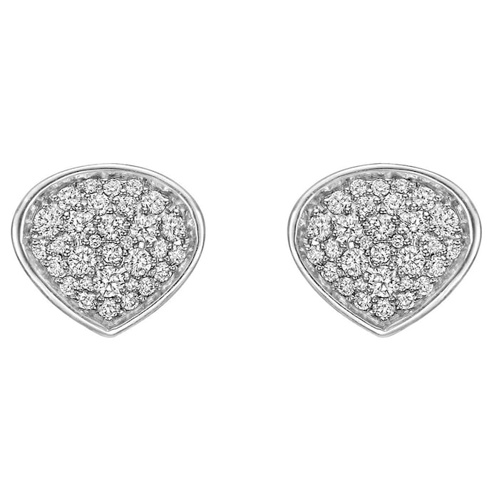 Marina B 18k White Gold 0.88cttw Pavé Diamond Trisola Earrings