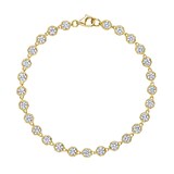 Betteridge 18k Yellow Gold 2.65cttw Diamond Hexagonal Chain Bracelet
