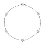 Betteridge 18k White Gold 0.51cttw Diamond Hexagonal Station Bracelet