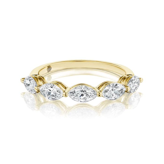 Betteridge 18k Yellow Gold 1.56cttw Marquise Cut Diamond Eternity Band