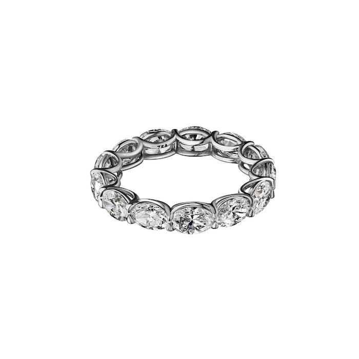 Betteridge 18k White Gold 2.41cttw Oval Cut Full Eternity Band