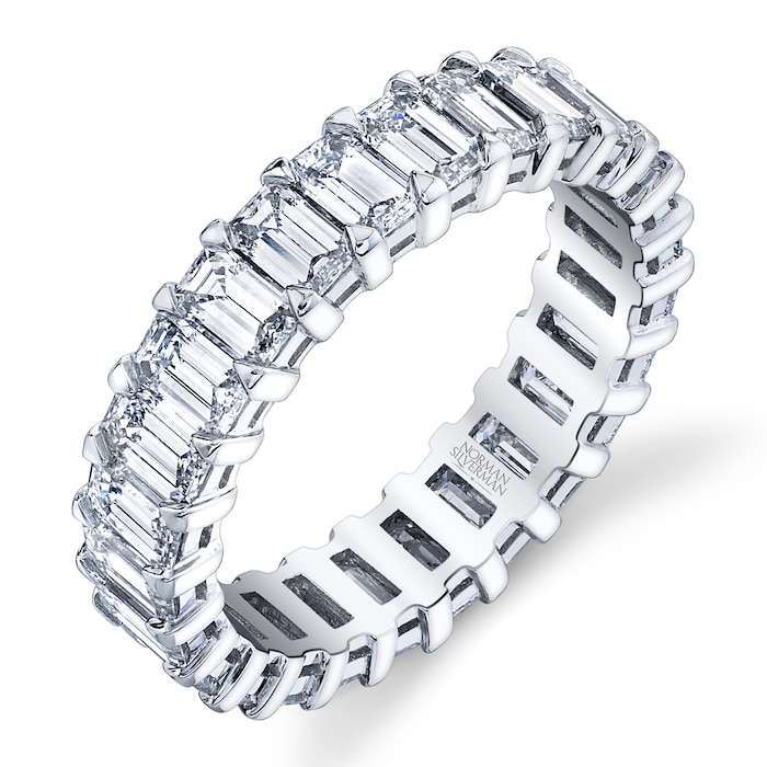 Betteridge Platinum 4.09cttw Emerald Cut Diamond Eternity Band