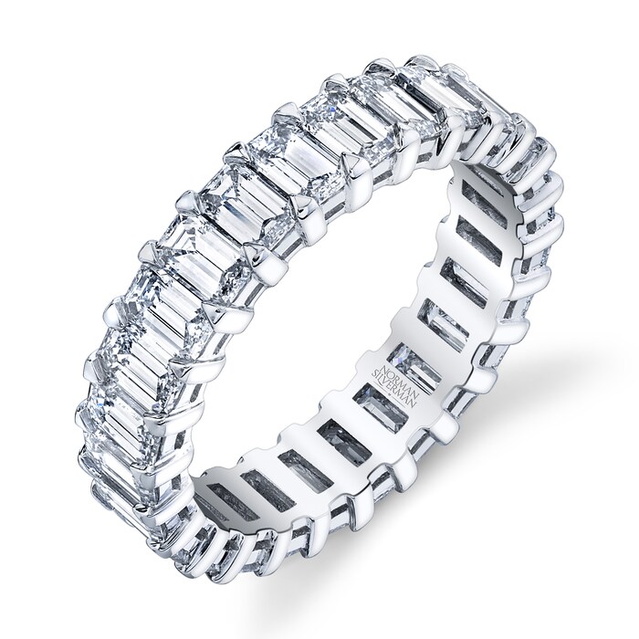 Betteridge Platinum 5.46cttw Emerald Cut Diamond Eternity Band