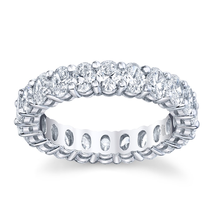 Betteridge Platinum 4.05cttw Oval Cut Diamond Eternity Band