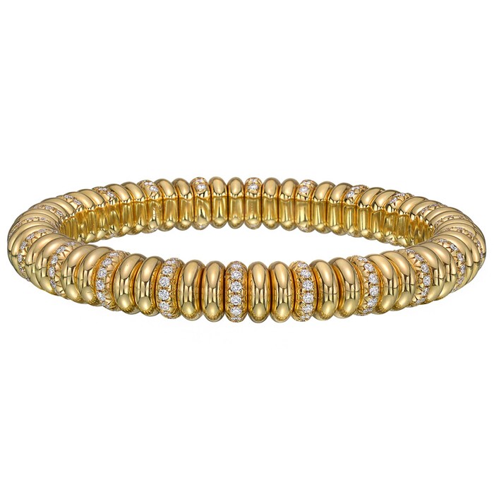 Betteridge 18k Yellow Gold 2.50cttw Diamond Rondelle Stretch Bracelet