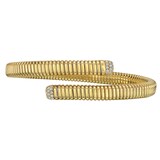 Betteridge 18k Yellow Gold 0.30cttw Diamond Bypass Cuff Bracelet