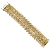 Betteridge 18k Yellow Gold 3.17cttw Diamond Floral Mesh Bracelet