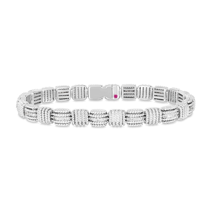 Roberto Coin 18k White Gold 0.54cttw Diamond Opera Flexible Bracelet