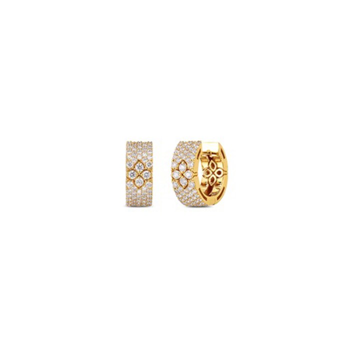 Roberto Coin 18k Yellow Gold 0.95cttw Diamond Love in Verona Hoop Earrings