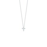 Roberto Coin 18k White Gold 0.11cttw Diamond Tiny Treasures Cross Pendant