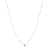 Roberto Coin 18k Yellow Gold 0.10cttw Diamond 1 Stone Station Necklace 18"