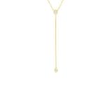 Roberto Coin 18k Yellow Gold 0.15cttw Diamond Y Necklace