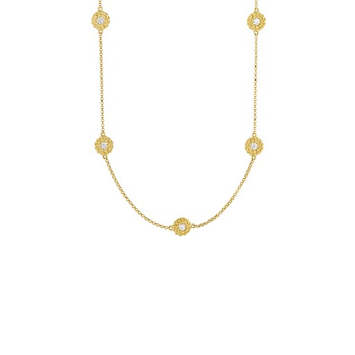 Roberto Coin 18k Yellow Gold 0.43cttw Diamond Barocco Necklace