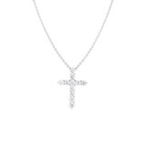 Roberto Coin 18k White Gold 1.77cttw Diamond XL Cross Pendant