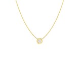 Roberto Coin 18k Yellow Gold 0.19cttw Diamond Bezel Set Solitaire Pendant 18"