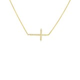 Roberto Coin 18k Yellow Gold 0.10cttw Diamond Cross Pendant