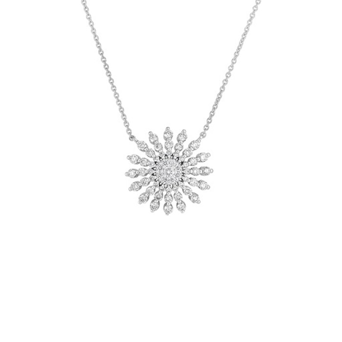 Roberto Coin 18k White Gold 0.70cttw Diamond Sunburst Pendant