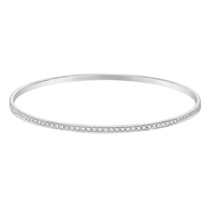 Betteridge 18k White Gold 0.80cttw Diamond Slim Bangle