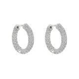Betteridge 18k White Gold 1.65cttq Pavé Diamond Inside-Outside Hoop Earrings