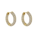 Betteridge 18k Yellow Gold 1.65cttq Pavé Diamond Inside-Outside Hoop Earrings