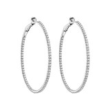 Betteridge 18k White Gold 1.00cttw Diamond Inside-Outside Hoop Earrings