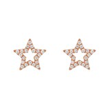 Betteridge 18k Rose Gold 0.16cttw Diamond Open Star Stud Earrings