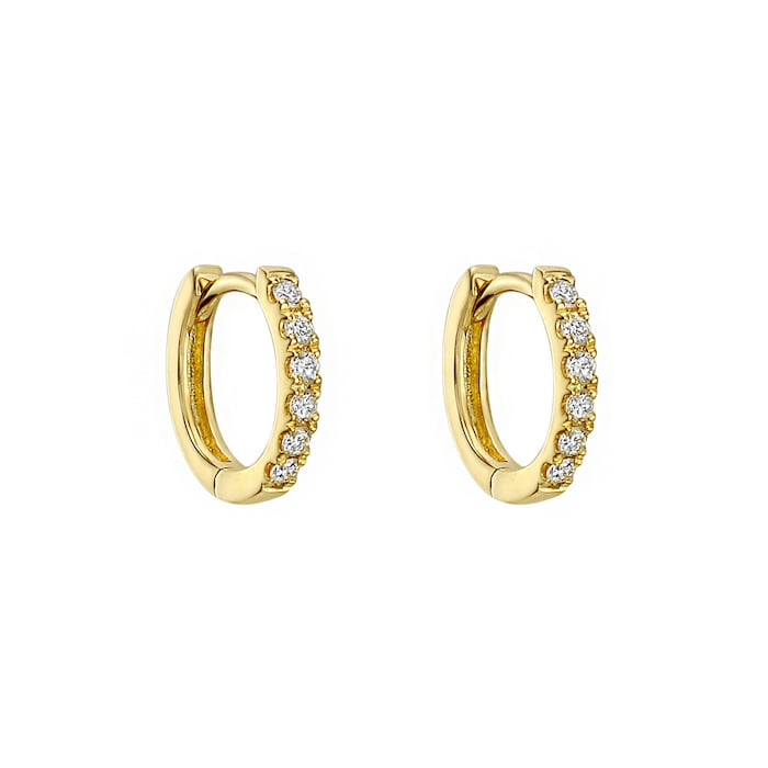Betteridge 18k Yellow Gold 0.10cttw Diamond Mini Hoop Earrings