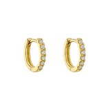 Betteridge 18k Yellow Gold 0.10cttw Diamond Mini Hoop Earrings