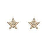 Betteridge 18k Yellow Gold 0.20cttw Pave Diamond Star Stud Earrings