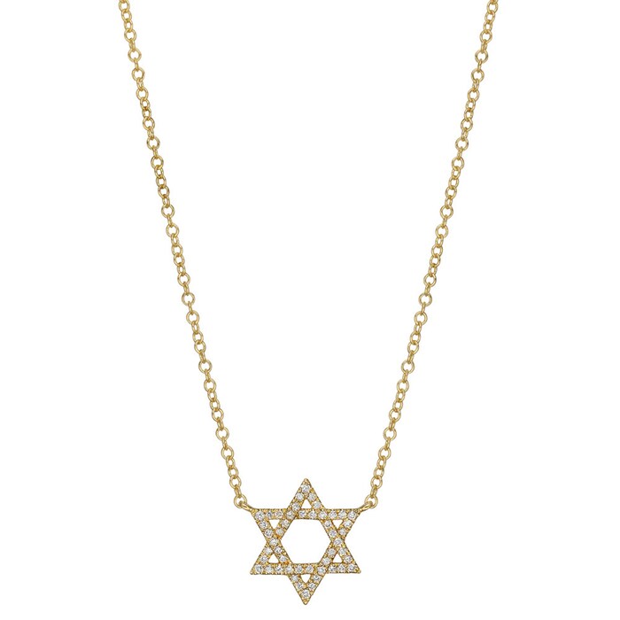 Betteridge 18k Yellow Gold 0.15cttw Diamond Star of David Pendant