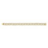 UNEEK 18k Yellow Gold 4.50cttw Diamond Flat Curb Link Bracelet 7"