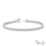 UNEEK 18k White Gold 7.39cttw Diamond 4 prong Tennis Bracelet
