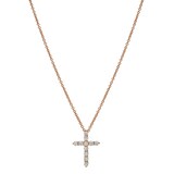By Request 18k Rose Gold 0.25cttw Diamond Cross Pendant