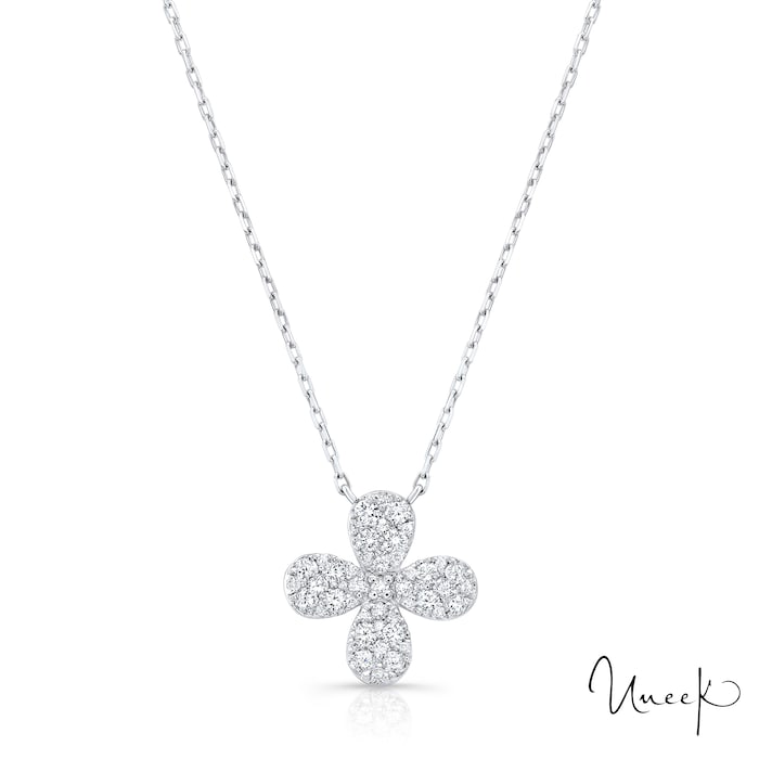 By Request 18k White Gold 0.51cttw Diamond Flower Pendant