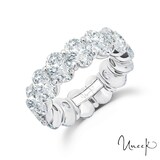 By Request Platinum 9.99cttw Oval Cut Diamond Full Eternity Band