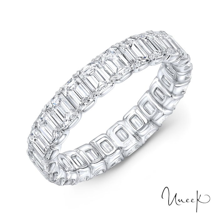 By Request Platinum 6.34cttw Emerald Cut Diamond Eternity Band