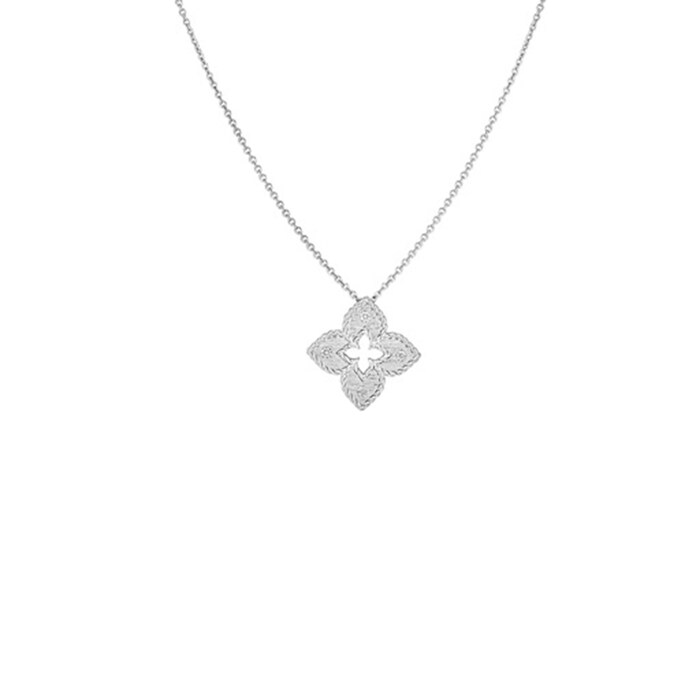 Roberto Coin 18k White Gold 0.02cttw Diamond XS Venetian Princess Pendant