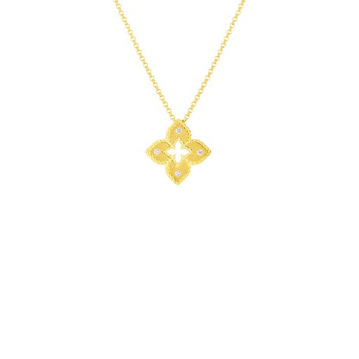 Roberto Coin 18k Yellow Gold 0.02cttw Diamond XS Venetian Princess Pendant