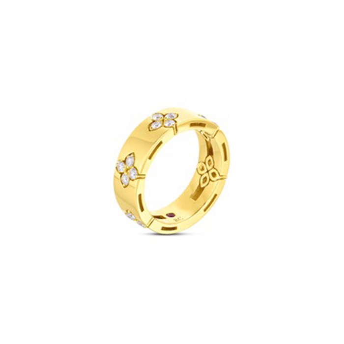 Roberto Coin 18k Yellow Gold 0.45cttw Diamond Love in Verona Band Size 8.5
