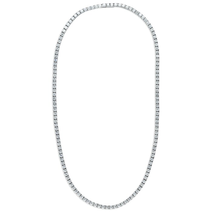 Betteridge 18k White Gold 11.64cttw Diamond Line Necklace 16"